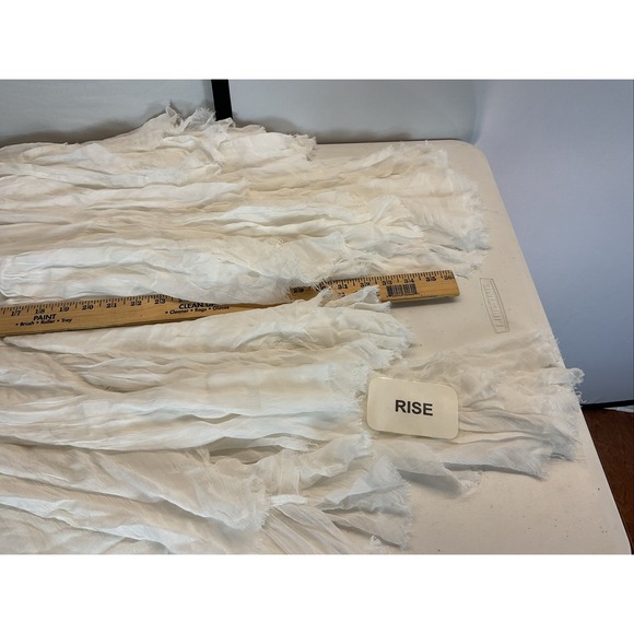 Free People Fp One Clover Skirt Asymmetrical Tiered Flowy Guaze  White XS - Picture 11 of 12